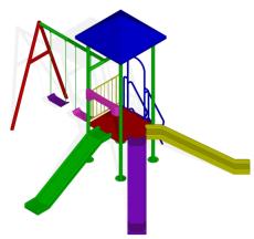 JUEGOS INFANTILES URBANOS - 100-25 B 3,7X3,5X2,5 M