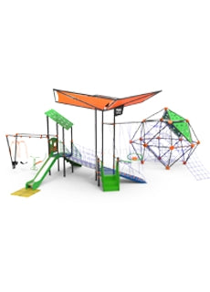 JUEGOS INFANTILES URBANOS - SIST. MODULAR VOLUMÉTRICO DE JUEGO INCLUSIVO CON SOMBRA INTEGRADA UNIDAD